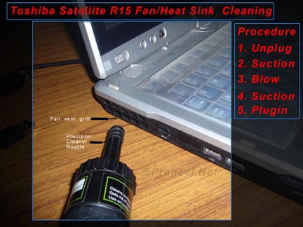 Toshiba Satellite R15 Tablet PC /Laptop Fan Cleaning